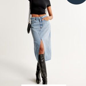Abercrombie denim midi skirt